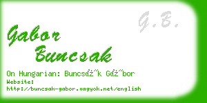 gabor buncsak business card